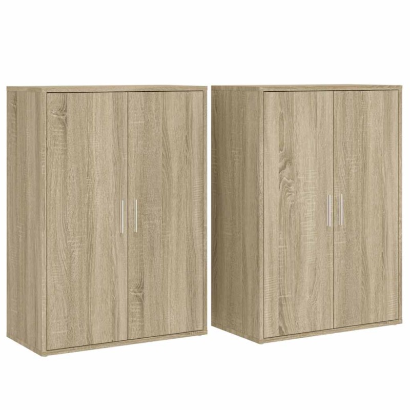 vidaXL Βοηθητικά Ντουλάπια 2 τεμ. Sonoma Δρυς 60x31x84 εκ. Επεξ. Ξύλο