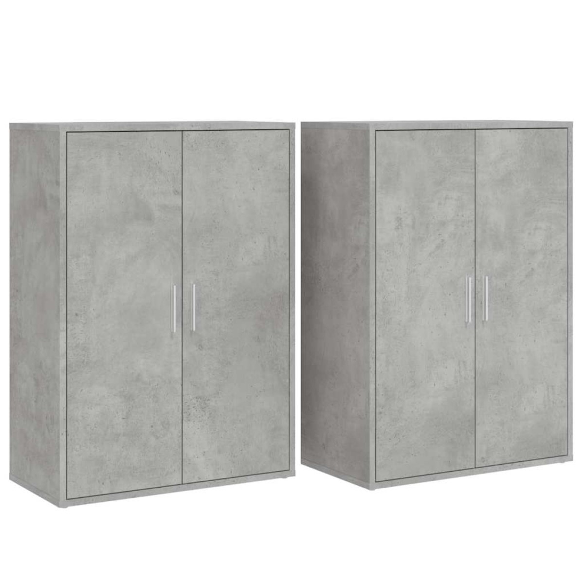 vidaXL Βοηθητικά Ντουλάπια 2 τεμ. Γκρι Σκυρ. 60x31x84 εκ. Επεξ. Ξύλο