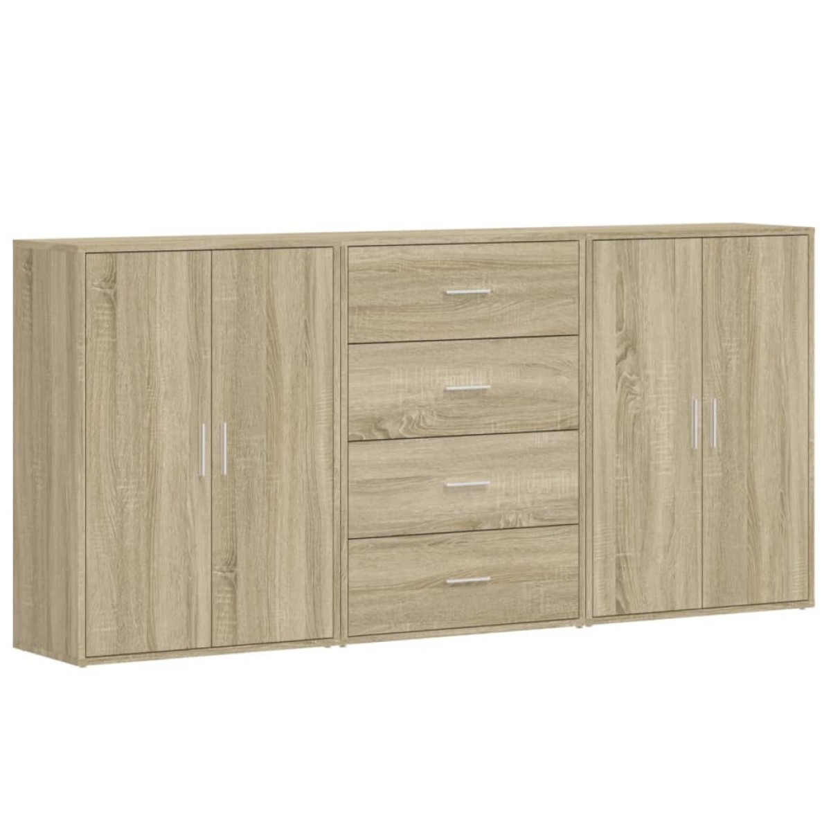 vidaXL Βοηθητικά Ντουλάπια 3 τεμ. Sonoma Δρυς 60x31x84 εκ. Επεξ. Ξύλο
