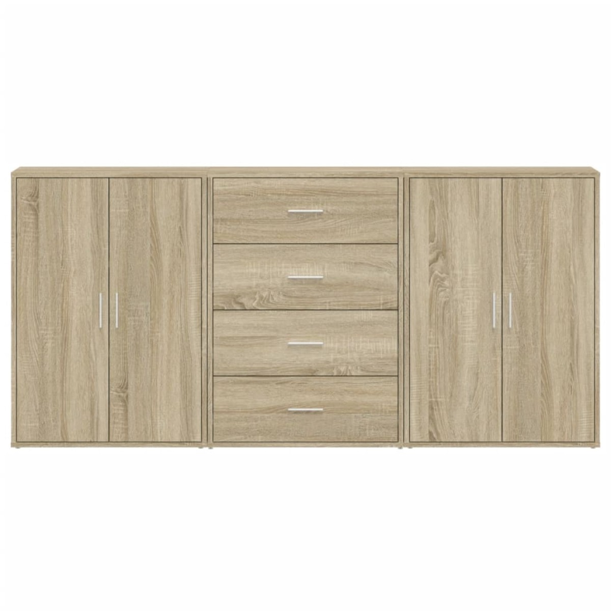 vidaXL Βοηθητικά Ντουλάπια 3 τεμ. Sonoma Δρυς 60x31x84 εκ. Επεξ. Ξύλο