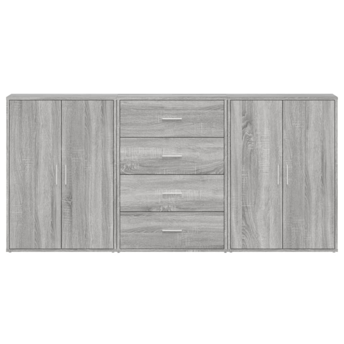 vidaXL Βοηθητικά Ντουλάπια 3 τεμ. Γκρι Sonoma 60x31x84 εκ. Επεξ. Ξύλο