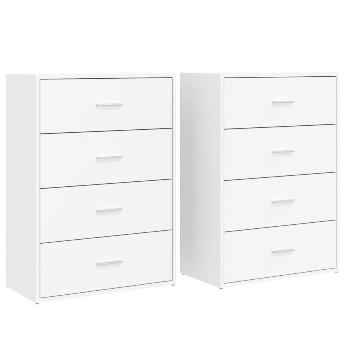 vidaXL Βοηθητικά Ντουλάπια 2 τεμ. Λευκό 60x31x84 εκ. Επεξεργ. Ξύλο