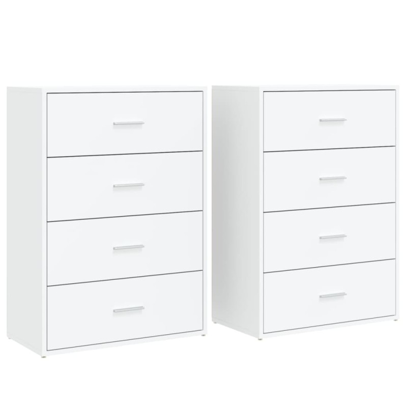 vidaXL Βοηθητικά Ντουλάπια 2 τεμ. Λευκό 60x31x84 εκ. Επεξεργ. Ξύλο