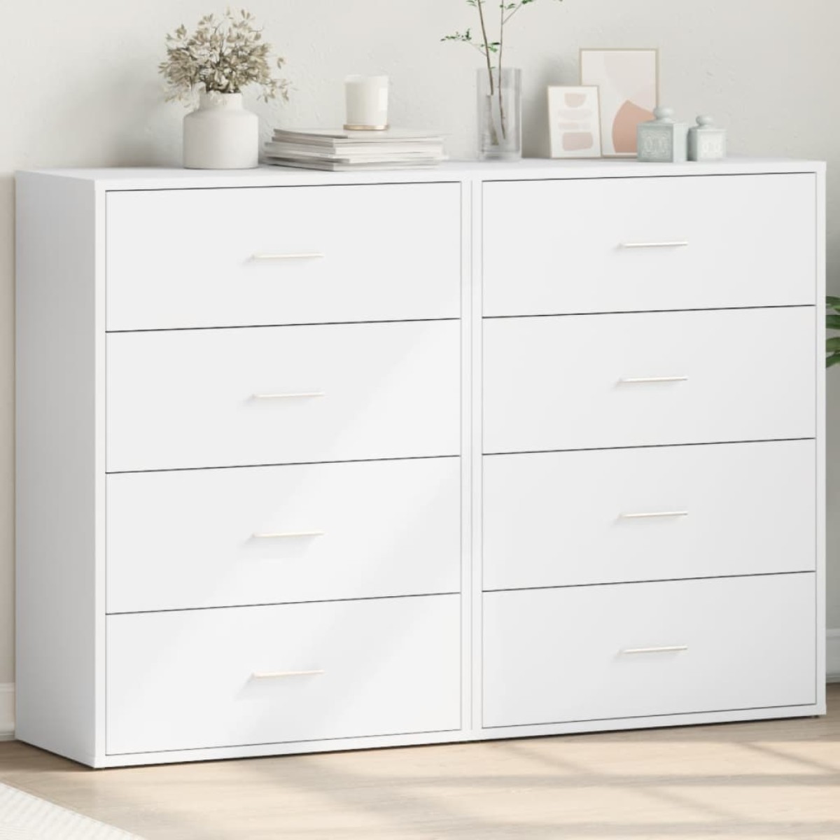 vidaXL Βοηθητικά Ντουλάπια 2 τεμ. Λευκό 60x31x84 εκ. Επεξεργ. Ξύλο