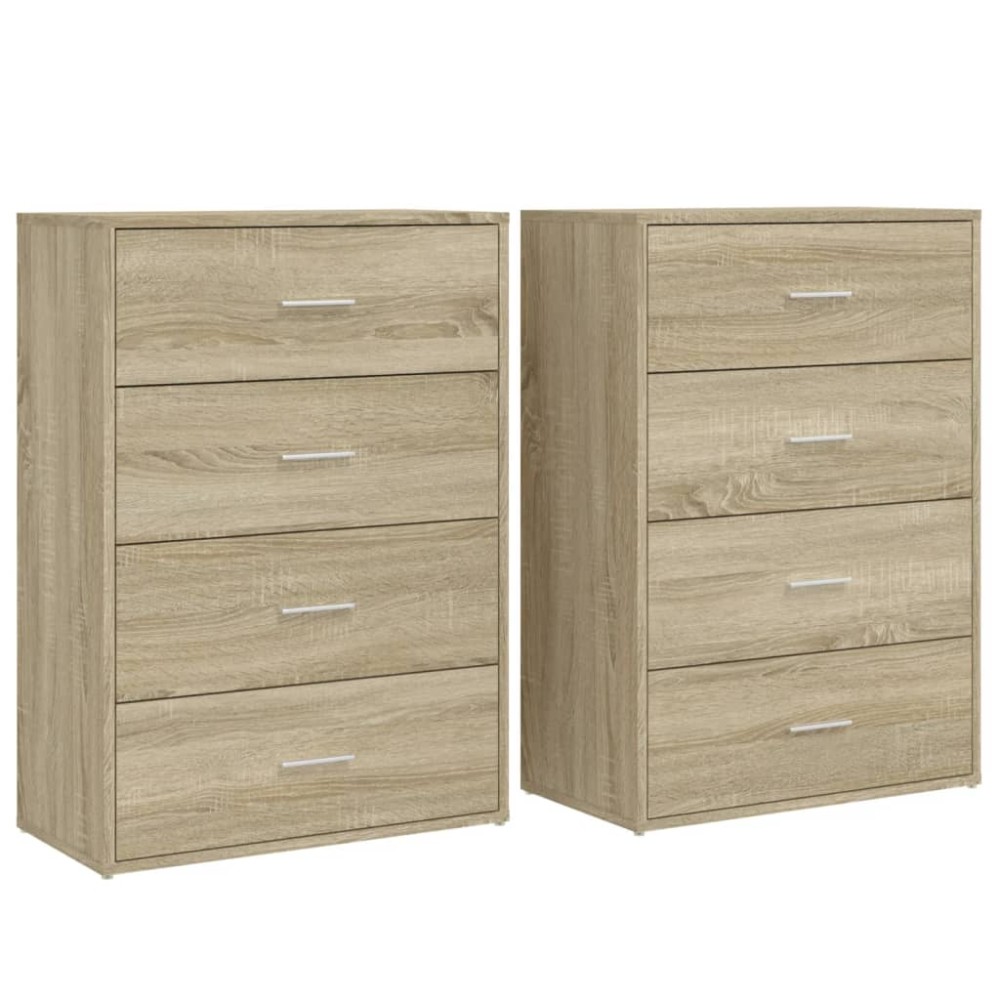 vidaXL Βοηθητικά Ντουλάπια 2 τεμ. Sonoma Δρυς 60x31x84 εκ. Επεξ. Ξύλο