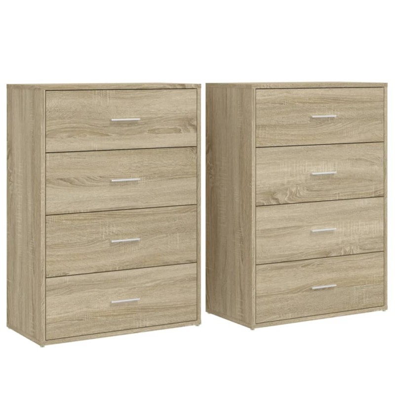 vidaXL Βοηθητικά Ντουλάπια 2 τεμ. Sonoma Δρυς 60x31x84 εκ. Επεξ. Ξύλο