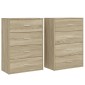 vidaXL Βοηθητικά Ντουλάπια 2 τεμ. Sonoma Δρυς 60x31x84 εκ. Επεξ. Ξύλο