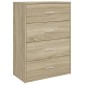 vidaXL Βοηθητικά Ντουλάπια 2 τεμ. Sonoma Δρυς 60x31x84 εκ. Επεξ. Ξύλο