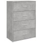vidaXL Βοηθητικά Ντουλάπια 2 τεμ. Γκρι Σκυρ. 60x31x84 εκ. Επεξ. Ξύλο
