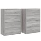 vidaXL Βοηθητικά Ντουλάπια 2 τεμ. Γκρι Sonoma 60x31x84 εκ. Επεξ. Ξύλο