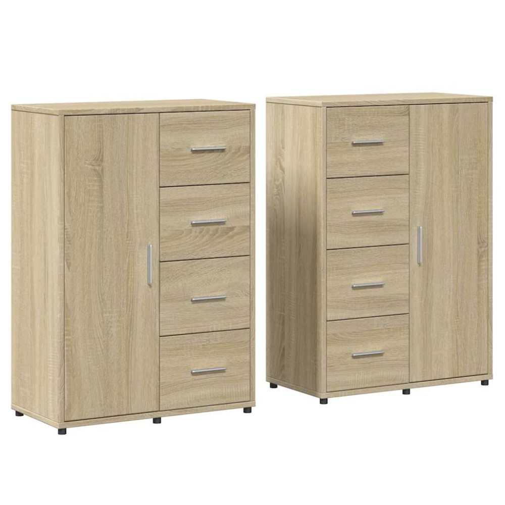 vidaXL Βοηθητικά Ντουλάπια 2 τεμ. Sonoma Δρυς 60x31x84 εκ. Επεξ. Ξύλο
