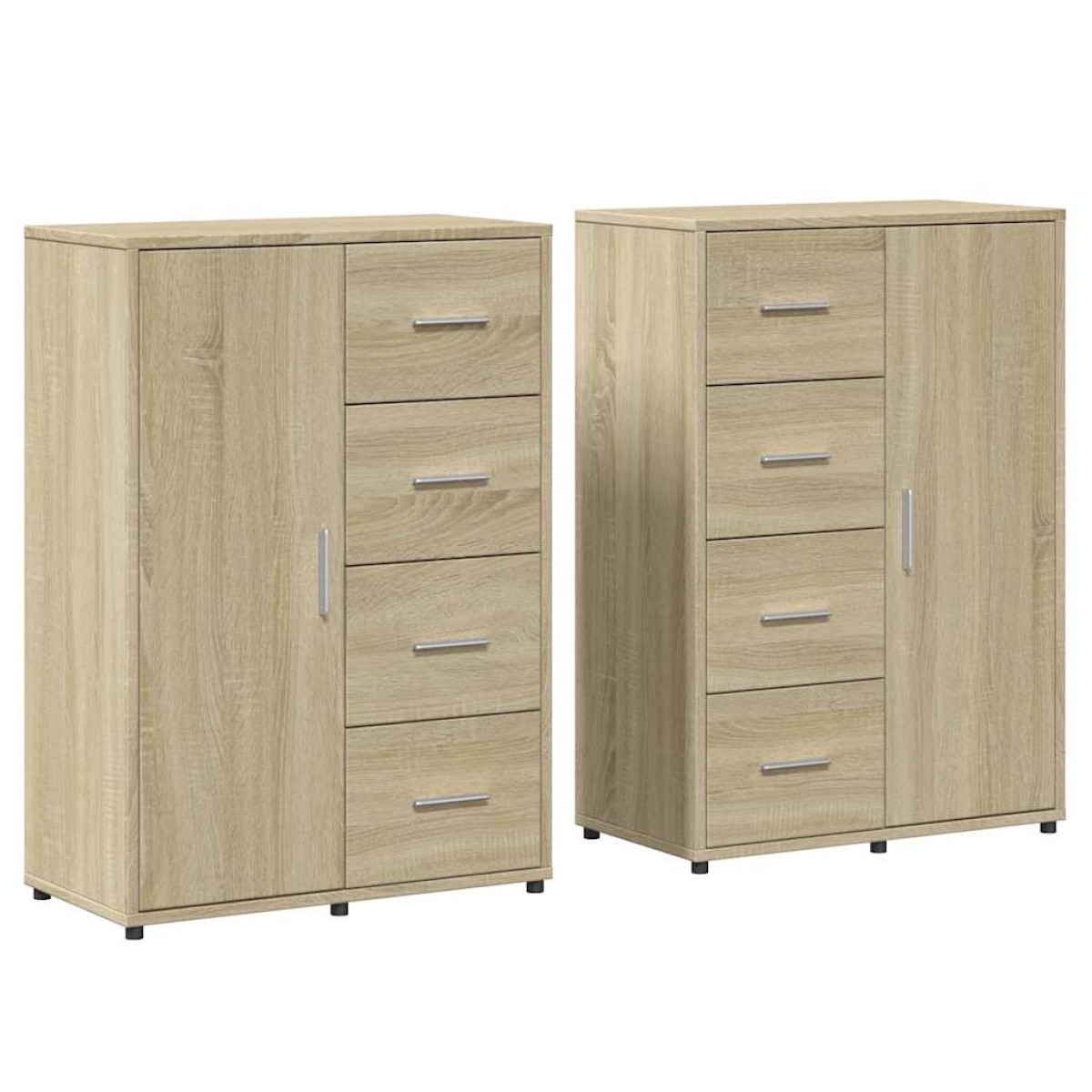 vidaXL Βοηθητικά Ντουλάπια 2 τεμ. Sonoma Δρυς 60x31x84 εκ. Επεξ. Ξύλο