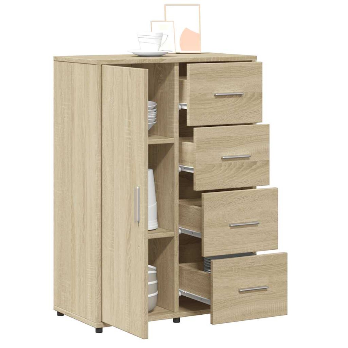 vidaXL Βοηθητικά Ντουλάπια 2 τεμ. Sonoma Δρυς 60x31x84 εκ. Επεξ. Ξύλο