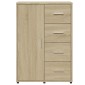 vidaXL Βοηθητικά Ντουλάπια 2 τεμ. Sonoma Δρυς 60x31x84 εκ. Επεξ. Ξύλο
