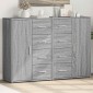 vidaXL Βοηθητικά Ντουλάπια 2 τεμ. Γκρι Sonoma 60x31x84 εκ. Επεξ. Ξύλο