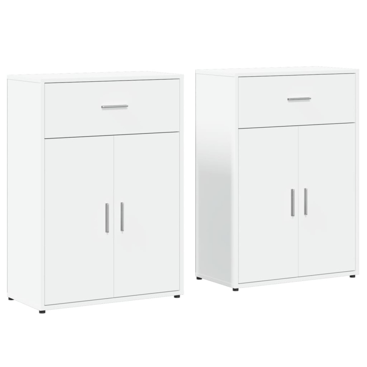 vidaXL Βοηθητικά Ντουλάπια 2 τεμ. Λευκό 60x30x84 εκ. Επεξεργ. Ξύλο