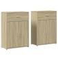 vidaXL Βοηθητικά Ντουλάπια 2 τεμ. Sonoma Δρυς 60x30x84 εκ. Επεξ. Ξύλο