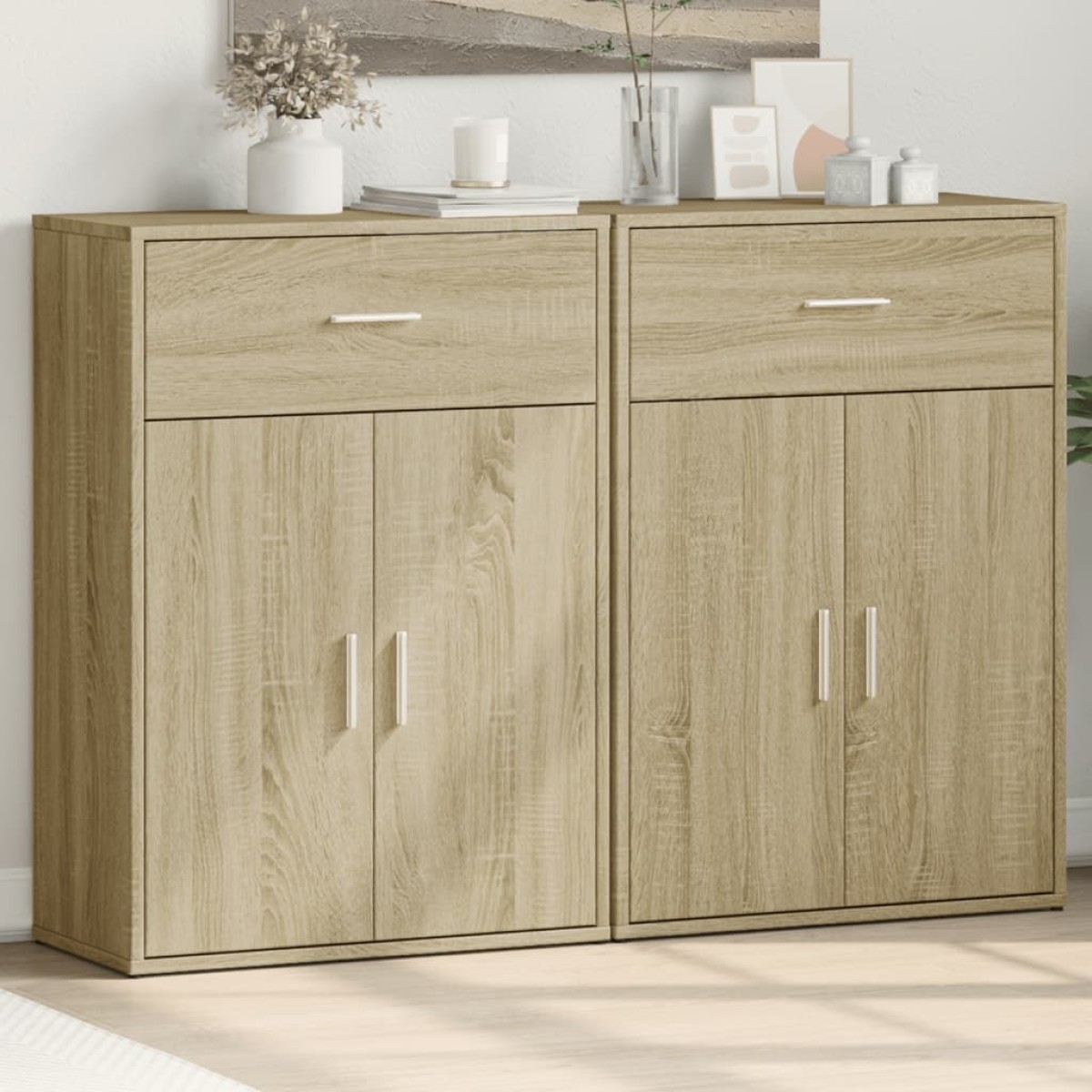 vidaXL Βοηθητικά Ντουλάπια 2 τεμ. Sonoma Δρυς 60x30x84 εκ. Επεξ. Ξύλο