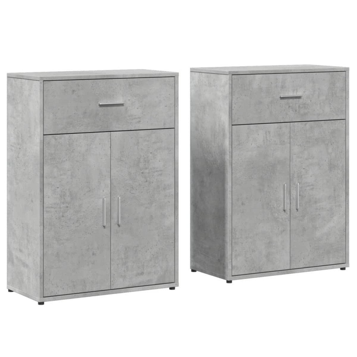 vidaXL Βοηθητικά Ντουλάπια 2 τεμ. Γκρι Σκυρ. 60x30x84 εκ. Επεξ. Ξύλο
