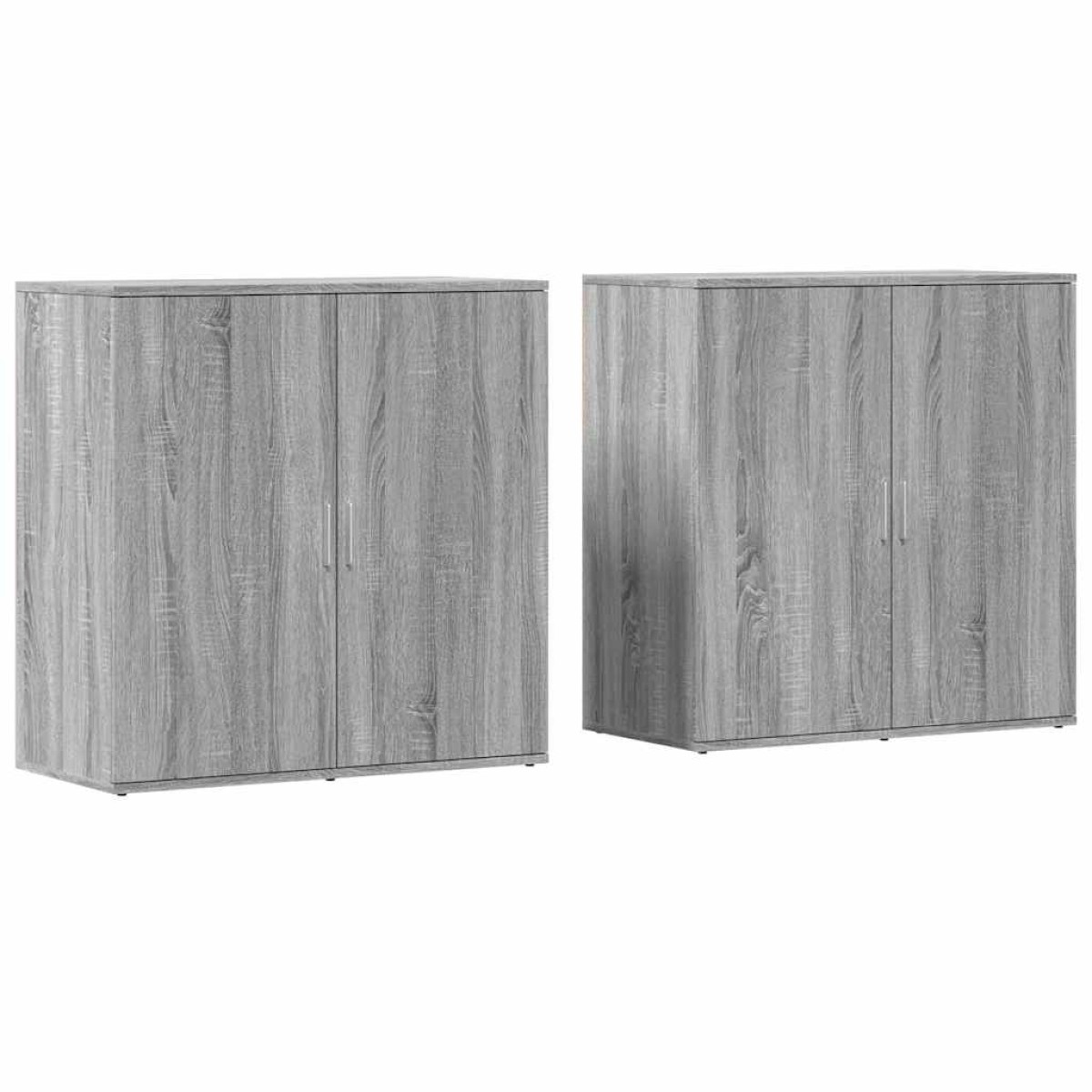 vidaXL Ντουλάπια 2Τεμ. Γκρι Sonoma 79x38x80 εκ. από Επεξεργασμένο Ξύλο