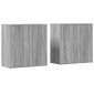 vidaXL Ντουλάπια 2Τεμ. Γκρι Sonoma 79x38x80 εκ. από Επεξεργασμένο Ξύλο