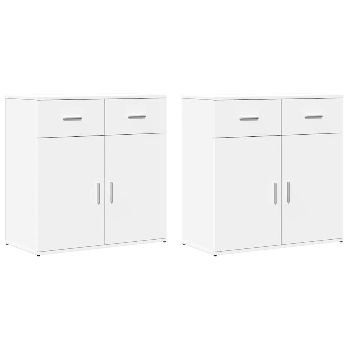 vidaXL Βοηθητικά Ντουλάπια 2 Τεμ. 79x38x80 εκ. από Επεξεργασμένο Ξύλο