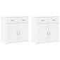 vidaXL Βοηθητικά Ντουλάπια 2 Τεμ. 79x38x80 εκ. από Επεξεργασμένο Ξύλο