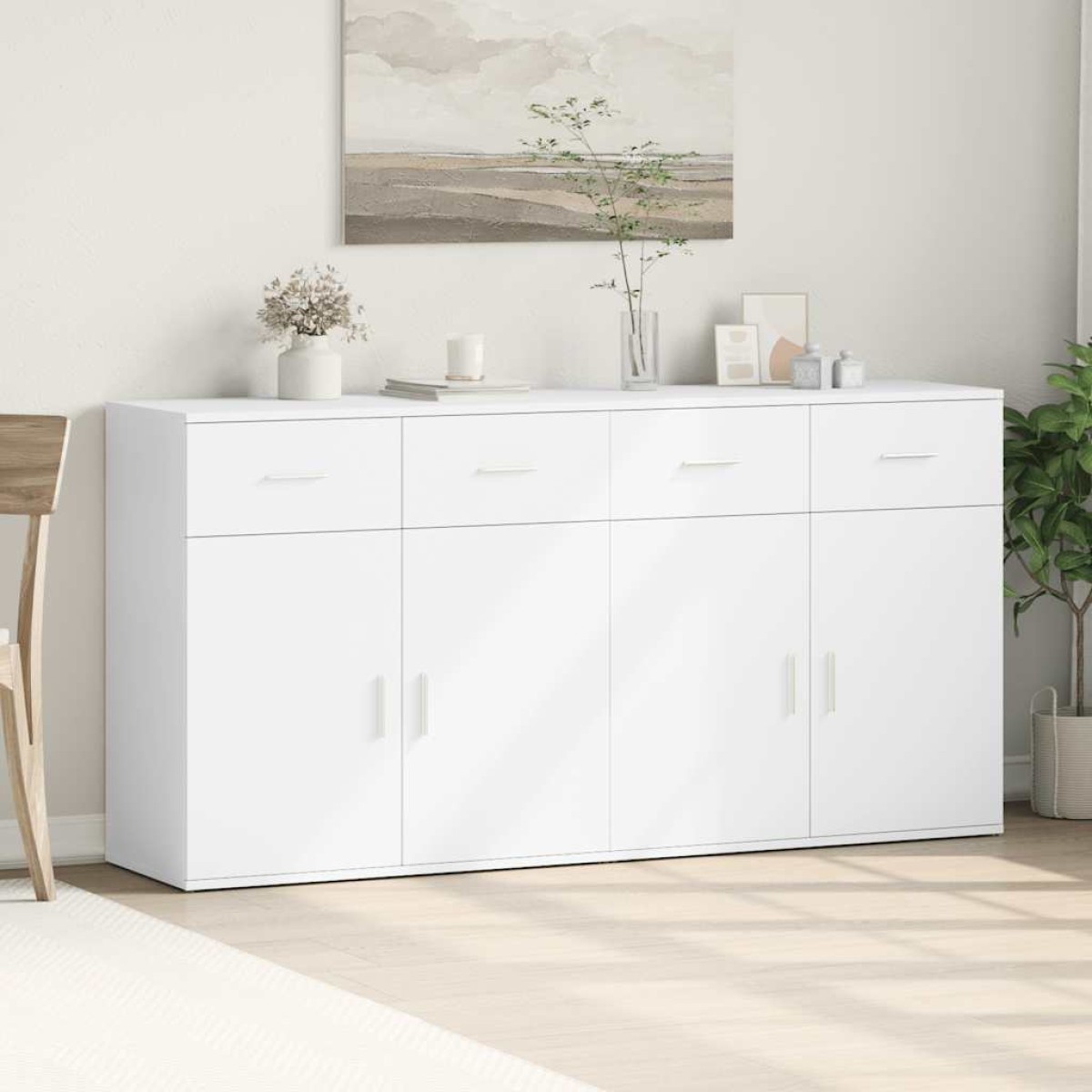 vidaXL Βοηθητικά Ντουλάπια 2 Τεμ. 79x38x80 εκ. από Επεξεργασμένο Ξύλο
