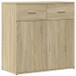 vidaXL Βοηθητικά Ντουλάπια 2 Τεμ. Sonoma Δρυς 79x38x80εκ. Επεξ. Ξύλο
