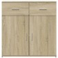 vidaXL Βοηθητικά Ντουλάπια 2 Τεμ. Sonoma Δρυς 79x38x80εκ. Επεξ. Ξύλο