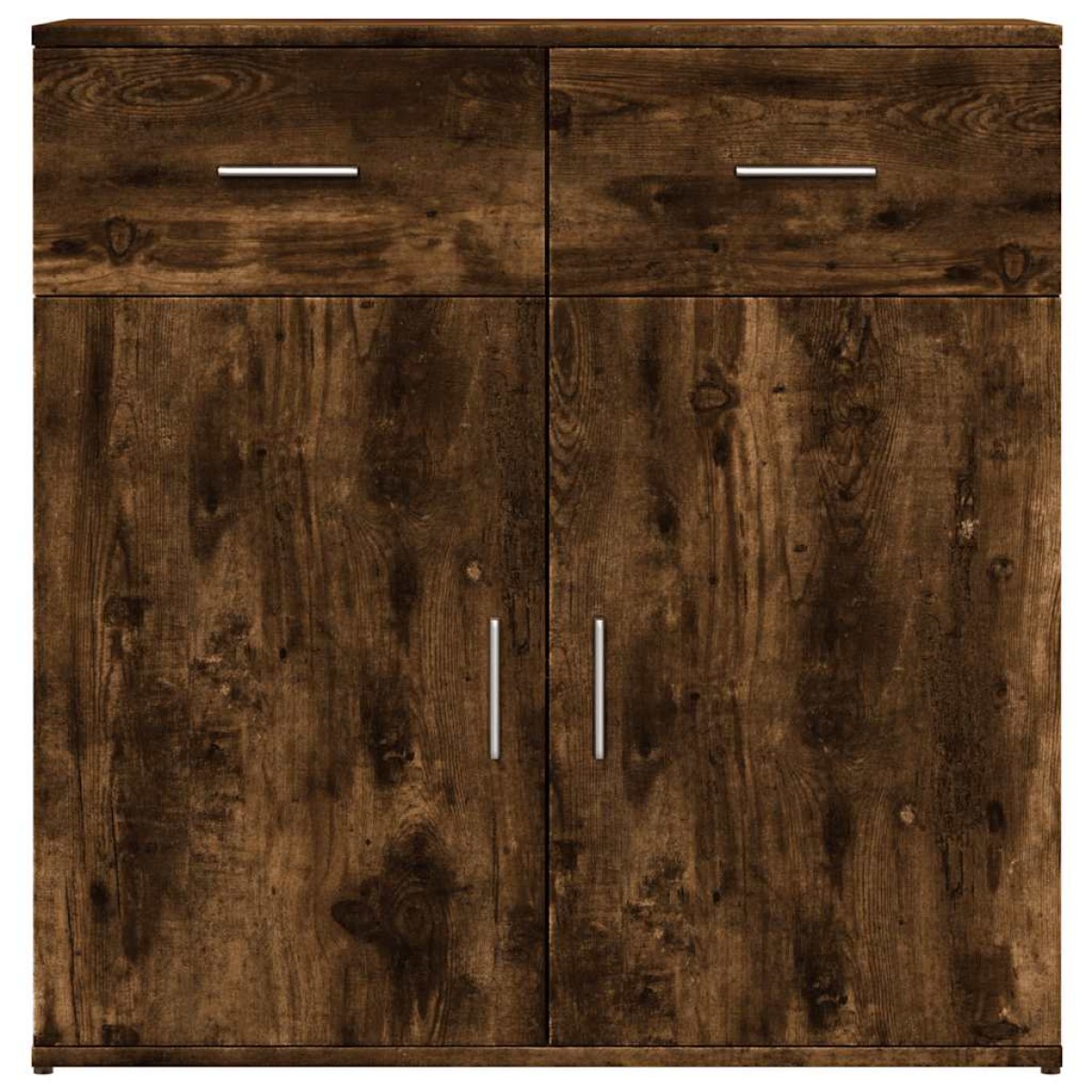 vidaXL Βοηθητικά Ντουλάπια 2 Τεμ. Καπνιστή Δρυς 79x38x80εκ. Επεξ. Ξύλο