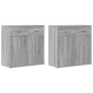 vidaXL Βοηθητικά Ντουλάπια 2 Τεμ. Γκρι Sonoma 79x38x80 εκ. Επεξ. Ξύλο