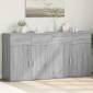 vidaXL Βοηθητικά Ντουλάπια 2 Τεμ. Γκρι Sonoma 79x38x80 εκ. Επεξ. Ξύλο