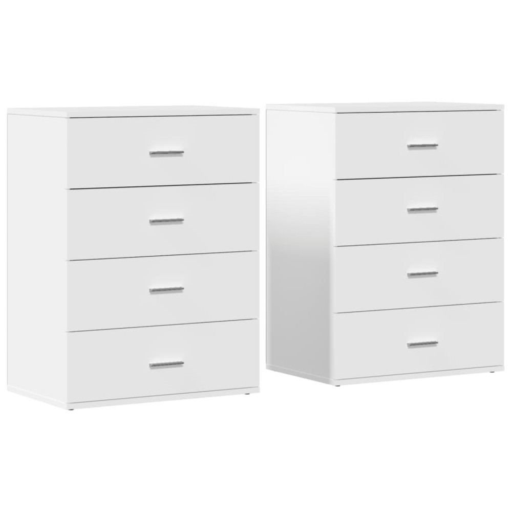 vidaXL Βοηθητικά Ντουλάπια 2 τεμ. Λευκή 60 x 39 x 80 εκ. Επεξεργ. Ξύλο