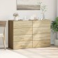 vidaXL Βοηθητικά Ντουλάπια 2τεμ. Sonoma Δρυς 60x39x80εκ. Επεξεργ. Ξύλο