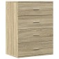 vidaXL Βοηθητικά Ντουλάπια 2τεμ. Sonoma Δρυς 60x39x80εκ. Επεξεργ. Ξύλο