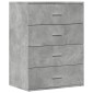 vidaXL Βοηθητικά Ντουλάπια 2τεμ. Γκρι Σκυρ. 60x39x80εκ. Επεξεργ. Ξύλο