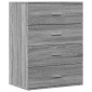 vidaXL Βοηθητικά Ντουλάπια 2τεμ. Γκρι Sonoma 60x39x80εκ. Επεξεργ. Ξύλο
