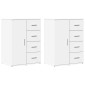vidaXL Βοηθητικό Ντουλάπι 2τεμ. Λευκός 59 x 39 x 80 εκ. Επεξεργ. Ξύλο