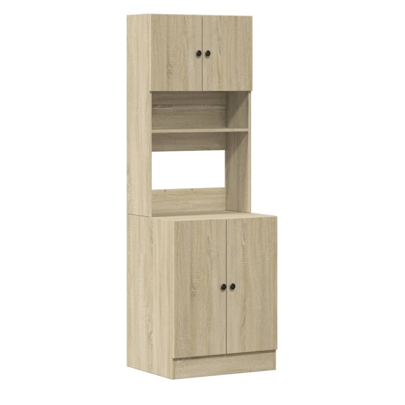 vidaXL Στήλη Κουζίνας Sonoma Δρυς 60x50x180 εκ. από Επεξεργασμένο Ξύλο