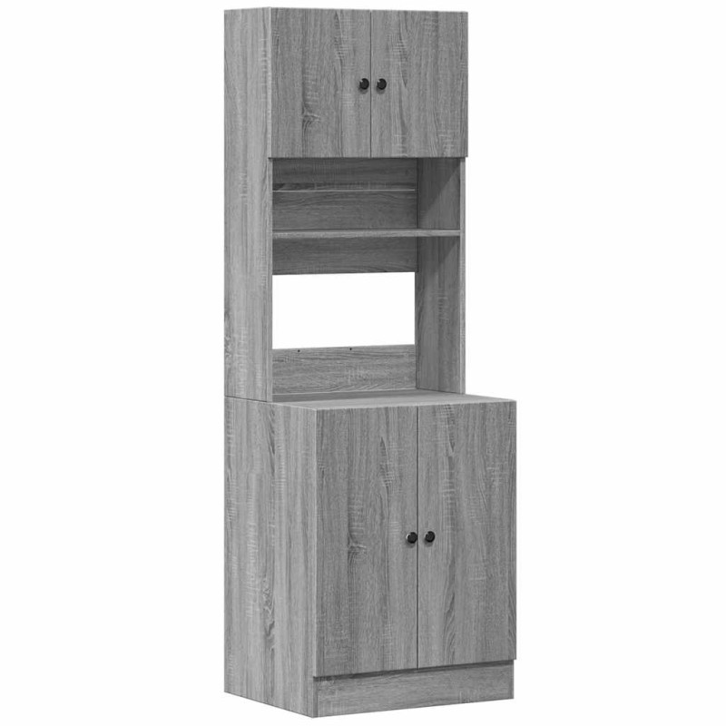 vidaXL Ντουλάπι Κουζίνας Γκρι sonoma 60x50x180 εκ. Επεξεργ. Ξύλο
