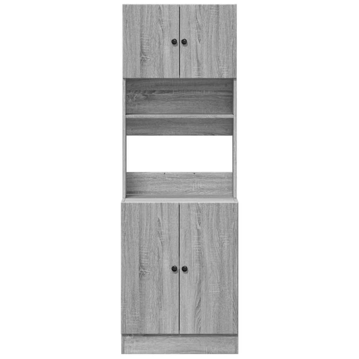 vidaXL Ντουλάπι Κουζίνας Γκρι sonoma 60x50x180 εκ. Επεξεργ. Ξύλο