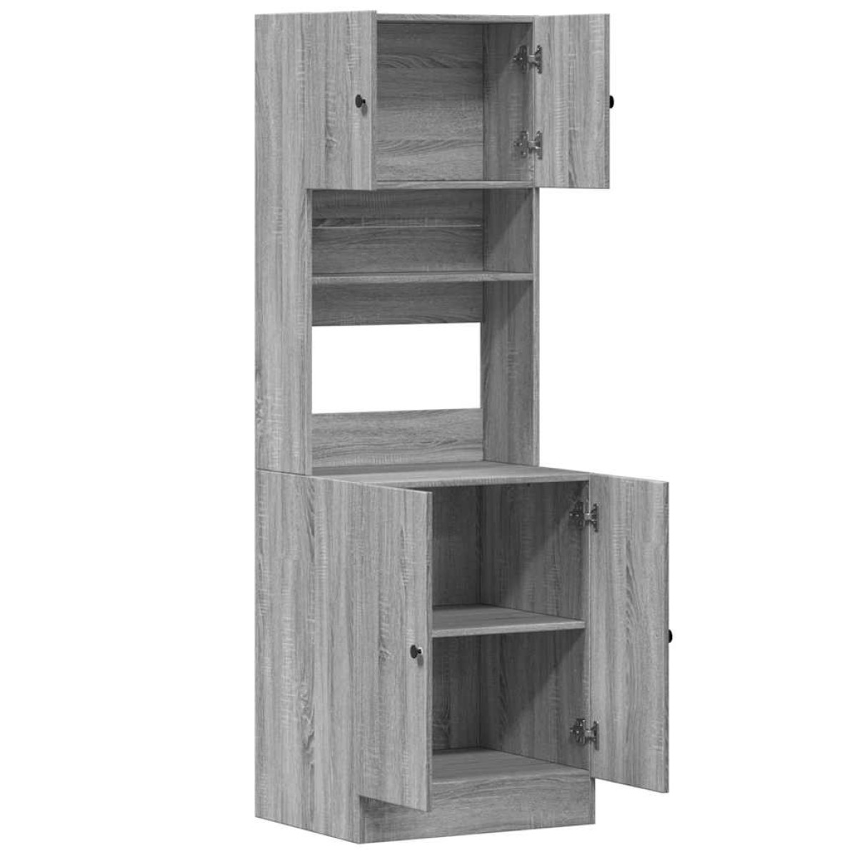 vidaXL Ντουλάπι Κουζίνας Γκρι sonoma 60x50x180 εκ. Επεξεργ. Ξύλο