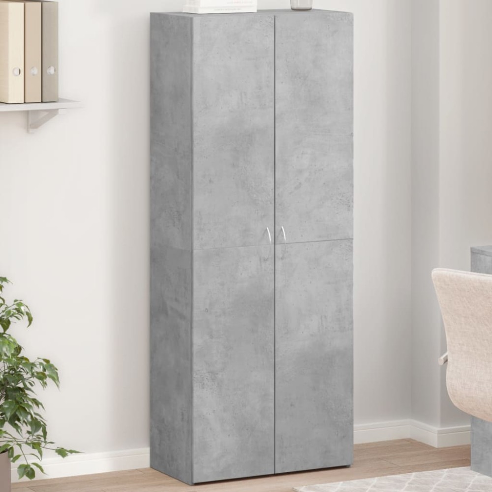 vidaXL Αρχειοθήκη Γκρι Σκυρ. 60x32x153 εκ. Επεξεργασμένο Ξύλο