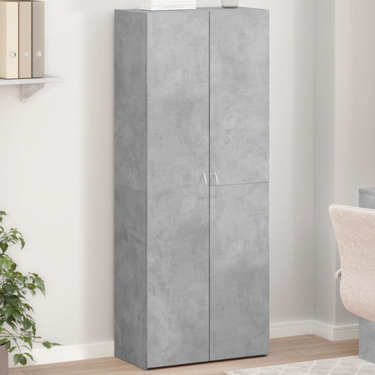 vidaXL Αρχειοθήκη Γκρι Σκυρ. 60x32x153 εκ. Επεξεργασμένο Ξύλο