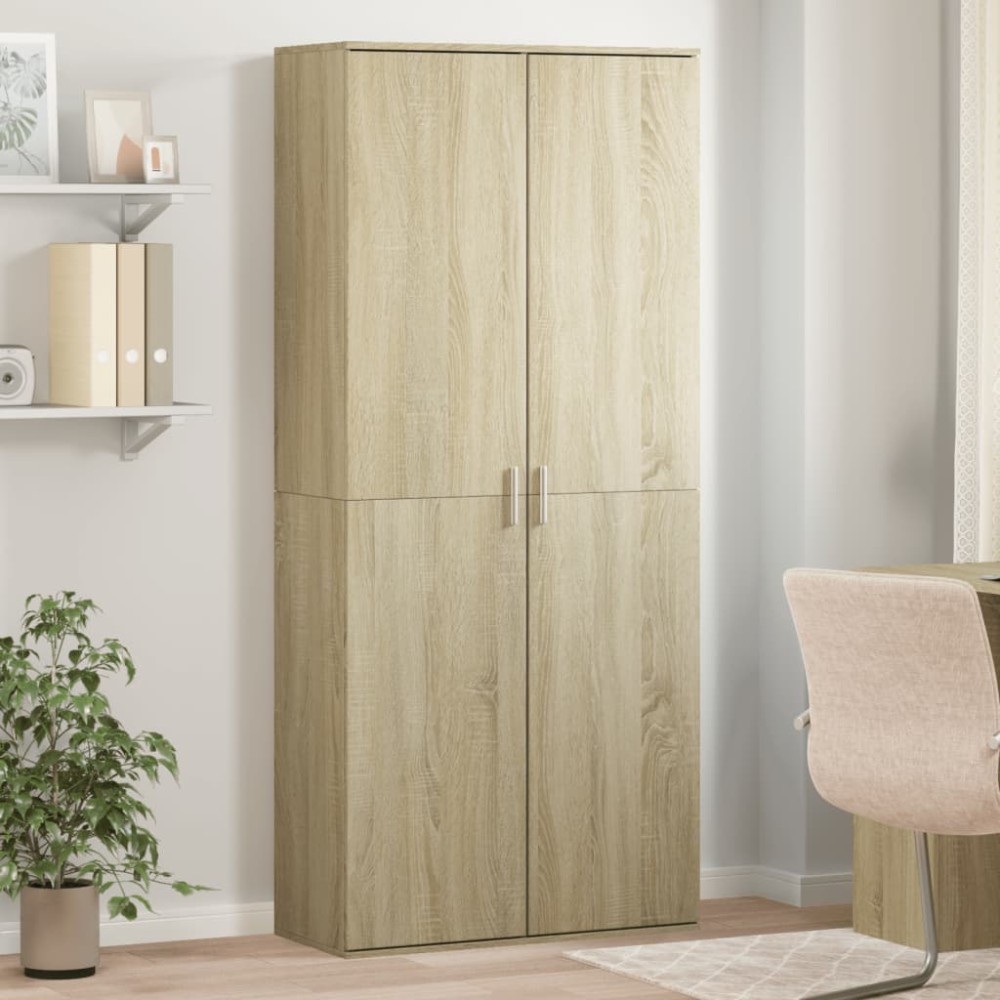 vidaXL Ντουλάπι Sonoma Δρυς 80x35x180 εκ. από Επεξεργασμένο Ξύλο