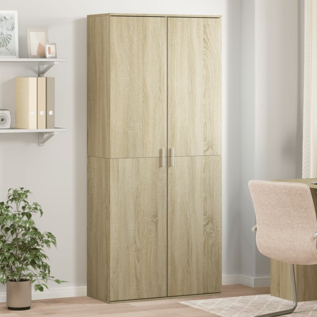 vidaXL Ντουλάπι Sonoma Δρυς 80x35x180 εκ. από Επεξεργασμένο Ξύλο