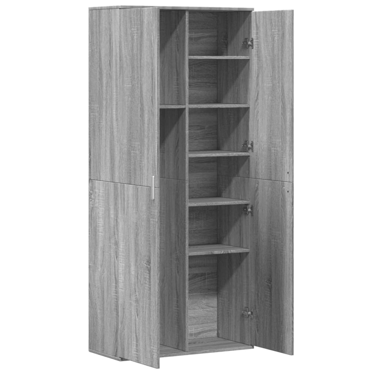 vidaXL Ντουλάπι Γκρι Sonoma 80x35x180 εκ. από Επεξεργασμένο Ξύλο