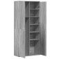 vidaXL Ντουλάπι Γκρι Sonoma 80x35x180 εκ. από Επεξεργασμένο Ξύλο