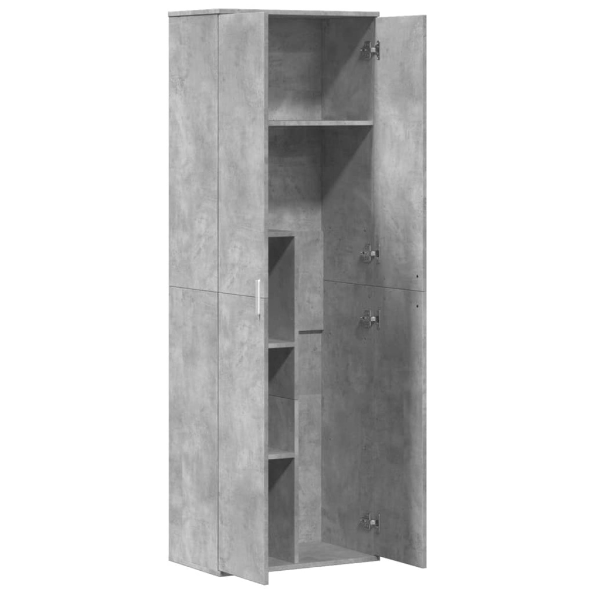 vidaXL Ντουλάπα Γκρι Σκυροδέματος 60 x 35 x 180 εκ. από Επεξ. Ξύλο